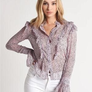 Zadig & Voltaire Purple Patterned Blouse
